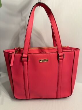 Kate Spade Raspberry Leather Tote Handbag